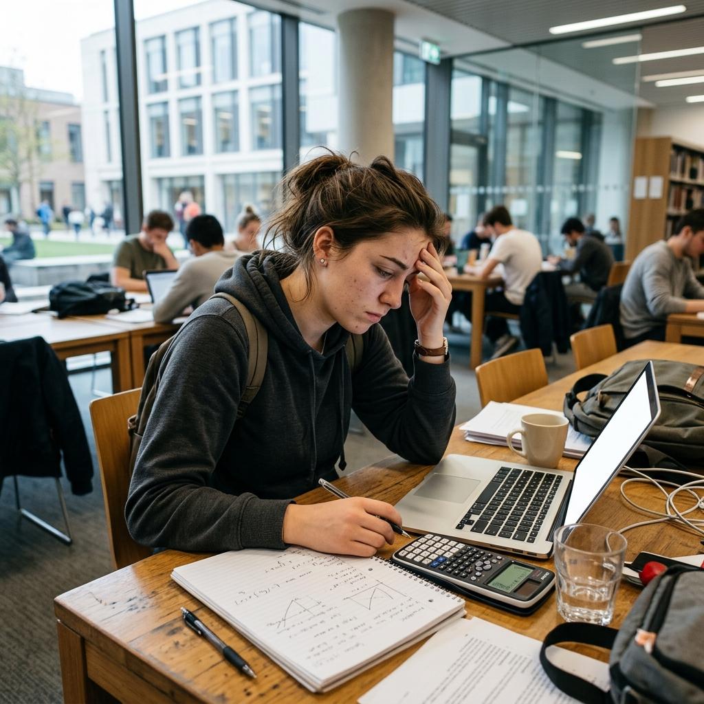 Student feeling discouraged after a difficult final exam
