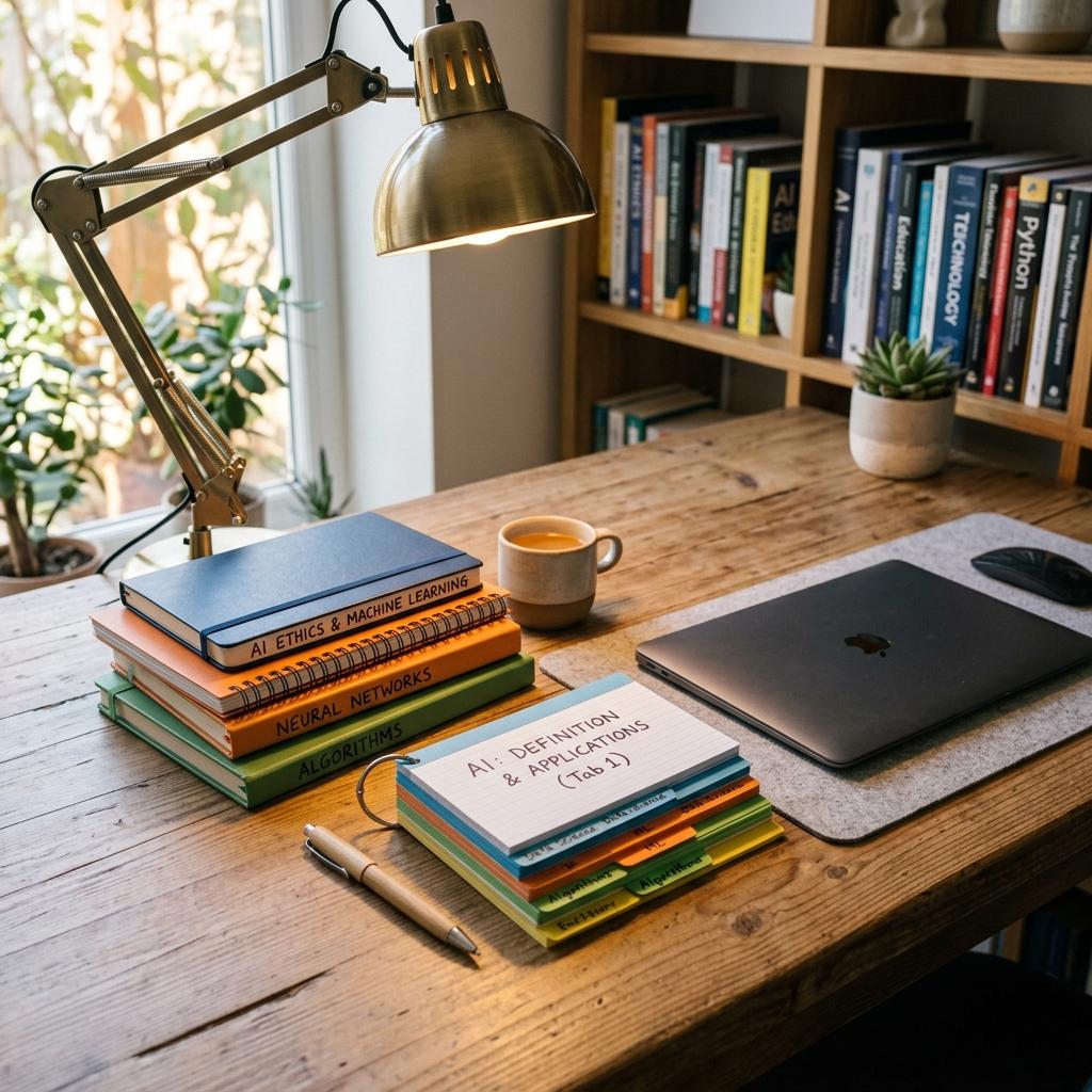 Color-coded flashcards for effective spaced repetition studying